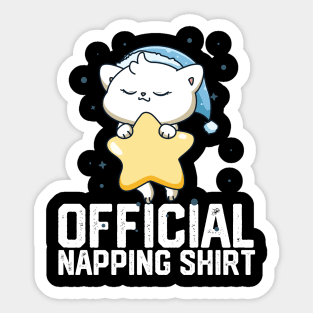 officiall napping shirt Sticker